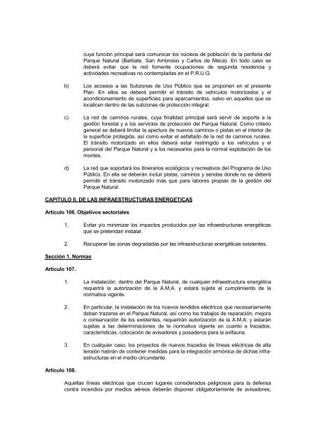 Plan de Ordenación de los Recursos Naturales y el Plan Rector de ...