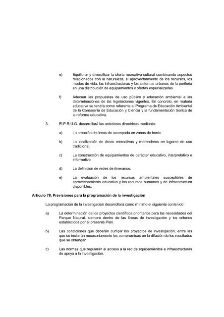 Plan de Ordenación de los Recursos Naturales y el Plan Rector de ...