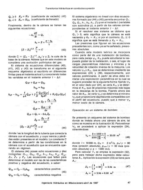 Transitorios hidráulicos en conductos a presión - HidrojING