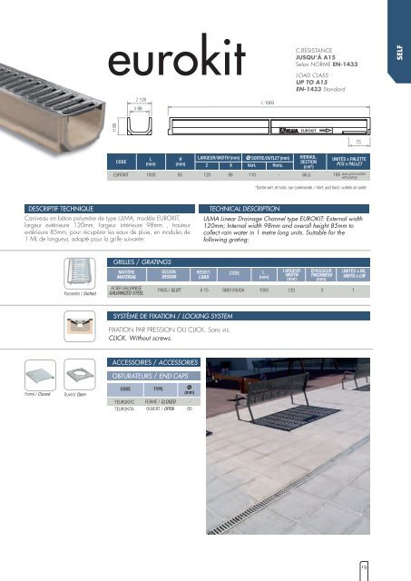 éléments préfabriqués pour drainage systems for linear ... - Ulma