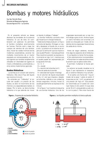 Bombas y motores hidráulicos - Instituto Plan Agropecuario