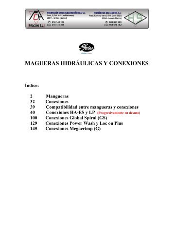 MAGUERAS HIDRÁULICAS Y CONEXIONES - Procohi