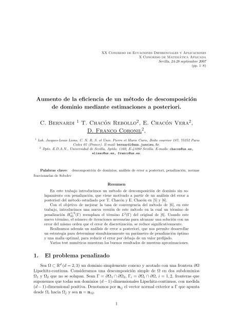 Aumento de la eficiencia de un método de descomposición de ...