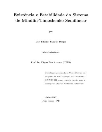 Existência e Estabilização do Sistema de Mindlin-Timoshenko