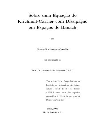 Sobre uma equação de Kirchoff-Carrier com dissipação em espaços ...