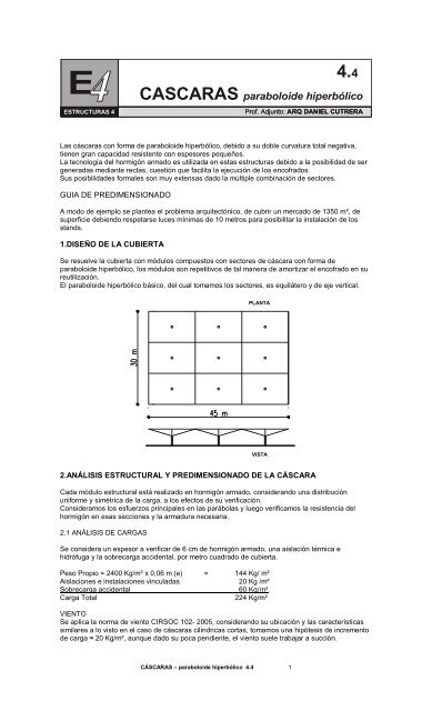 CASCARAS paraboloide hiperbólico 4.4