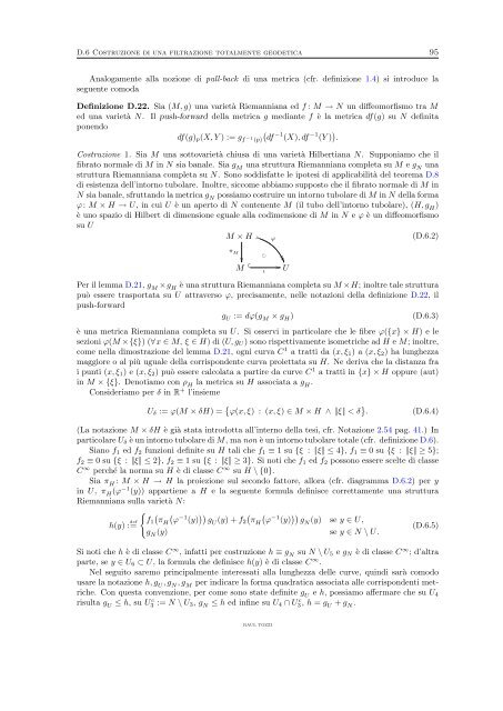 Immersioni aperte in dimensione infinita - Dipartimento di Matematica