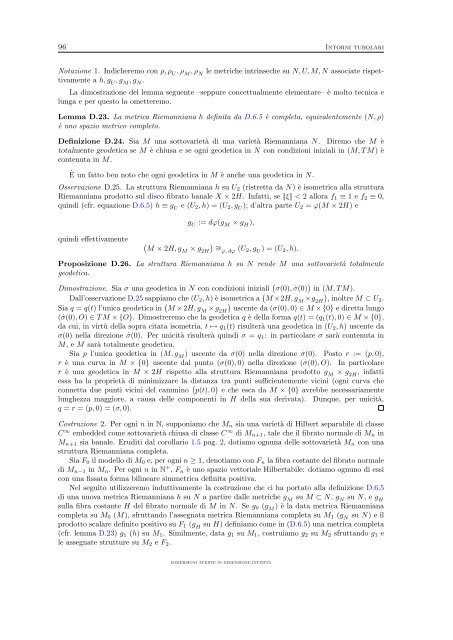 Immersioni aperte in dimensione infinita - Dipartimento di Matematica