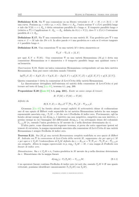 Immersioni aperte in dimensione infinita - Dipartimento di Matematica