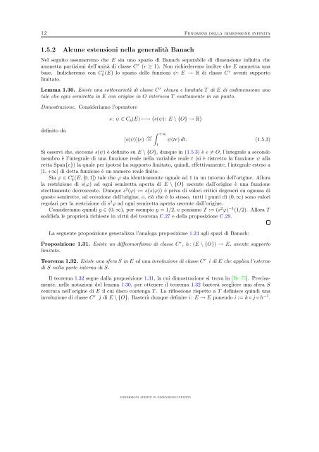 Immersioni aperte in dimensione infinita - Dipartimento di Matematica