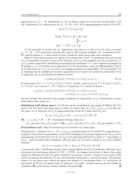 Immersioni aperte in dimensione infinita - Dipartimento di Matematica