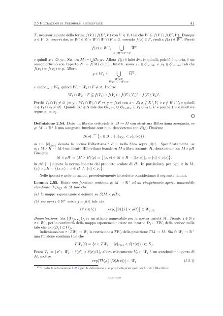 Immersioni aperte in dimensione infinita - Dipartimento di Matematica