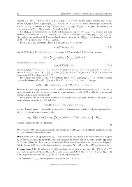 Immersioni aperte in dimensione infinita - Dipartimento di Matematica