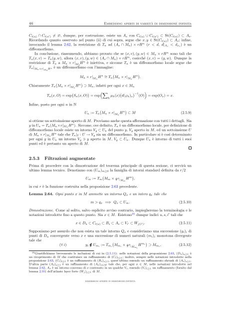 Immersioni aperte in dimensione infinita - Dipartimento di Matematica