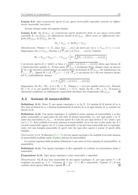 Immersioni aperte in dimensione infinita - Dipartimento di Matematica