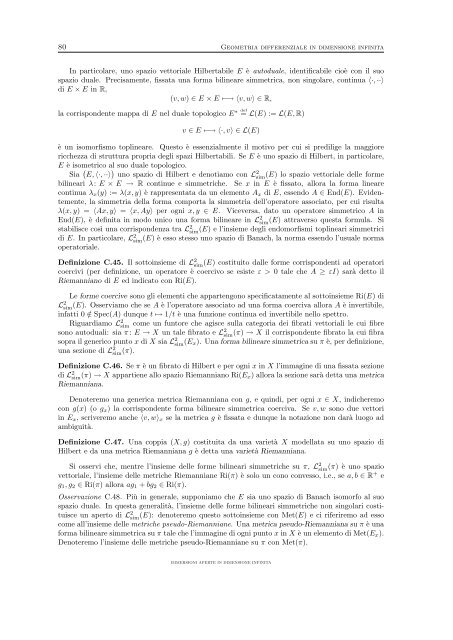 Immersioni aperte in dimensione infinita - Dipartimento di Matematica