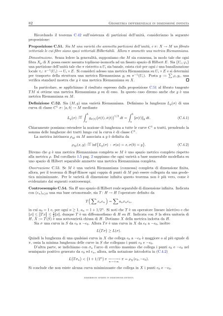 Immersioni aperte in dimensione infinita - Dipartimento di Matematica