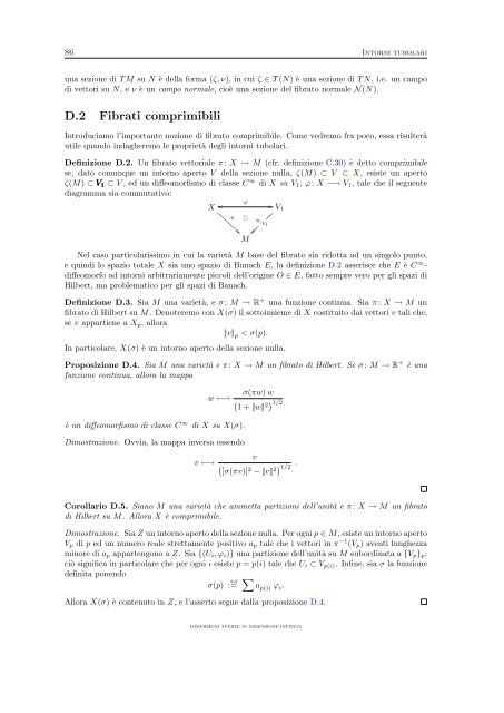 Immersioni aperte in dimensione infinita - Dipartimento di Matematica