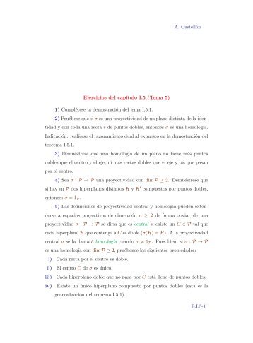 A. Castellón Ejercicios del cap´ıtulo I.5 (Tema 5) 1) Complétese la ...