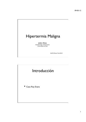 Hipertermia Maligna Introducción