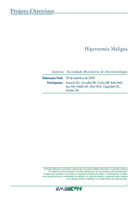 06-Hipertermia Maligna - Projeto Diretrizes