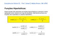 Funções Hiperbólicas: