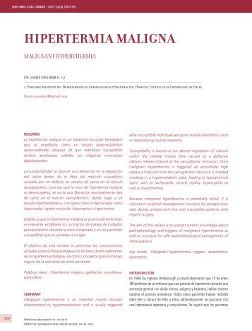 HIPERTERMIA MALIGNA - Clínica Las Condes