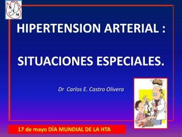 HIPERTENSION ARTERIAL : SITUACIONES ESPECIALES. Dr ... - Fac