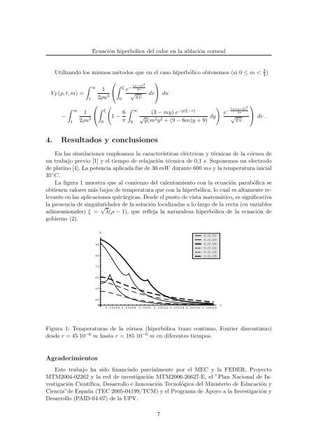 Ecuación hiperbólica de transmisión del calor para el estudio de la ...