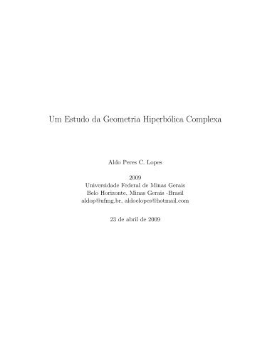 Um Estudo da Geometria Hiperbólica Complexa - UFMG