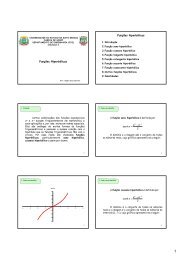 Aula 31 - Funções Hiperbólicas [Modo de Compatibilidade] - Unemat