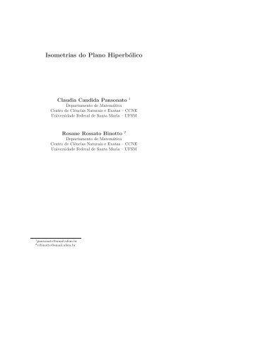 SU-1.01 - Isometrias do plano hiperbólico - SBM