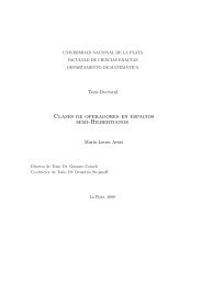 Clases de operadores en espacios semi-Hilbertianos - Universidad ...