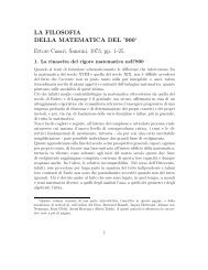 LA FILOSOFIA DELLA MATEMATICA DEL '900 ... - Scuoletoscane.it