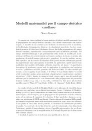 Modelli matematici per il campo elettrico cardiaco - Dipartimento di ...