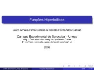 Funções Hiperbólicas - Unesp