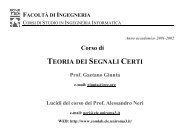 TEORIA DEI SEGNALI CERTI - Comlab