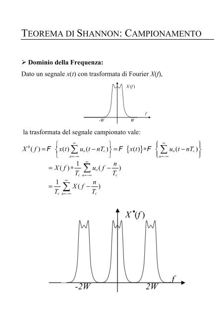 TEORIA DEI SEGNALI CERTI - Comlab