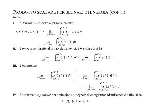 TEORIA DEI SEGNALI CERTI - Comlab