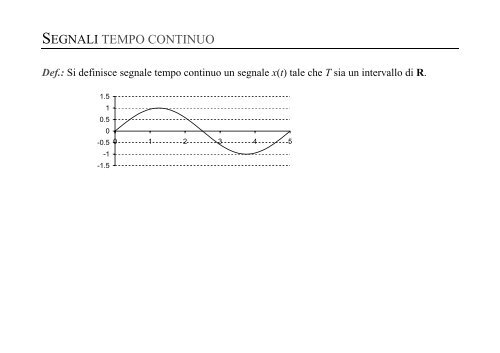 TEORIA DEI SEGNALI CERTI - Comlab