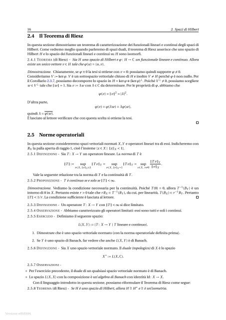 Istituzioni di Analisi Matematica - Home Page degli Studenti di ...