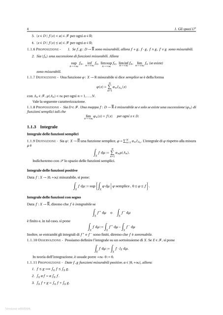 Istituzioni di Analisi Matematica - Home Page degli Studenti di ...