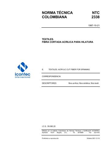 NORMA TÉCNICA NTC COLOMBIANA 2338 - Icontec
