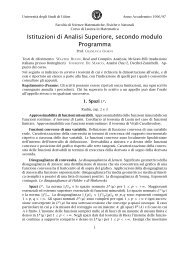 Istituzioni di Analisi Superiore, II modulo - Dipartimento di ...