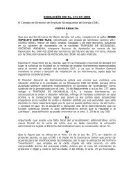 RESOLUCIÓN INE No - Instituto Nicaragüense de Energía