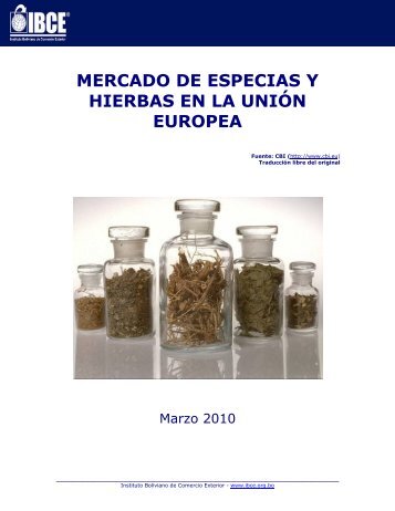 mercado de especias y hierbas en la unión europea - IBCE