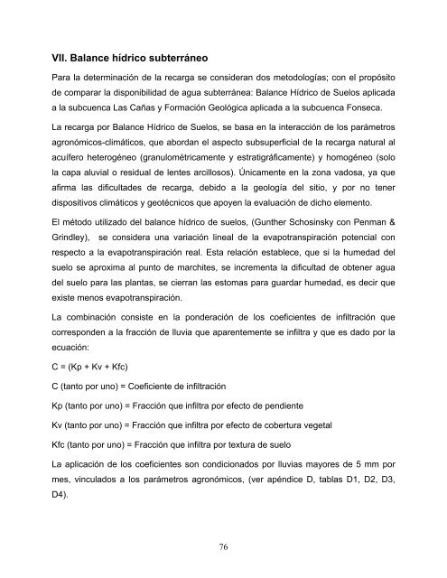 Capitulo 7: Balance Hídrico Subterráneo (PDF, 12 Páginas - BVSDE