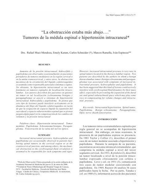 Tumor de hipertensión intracraneal