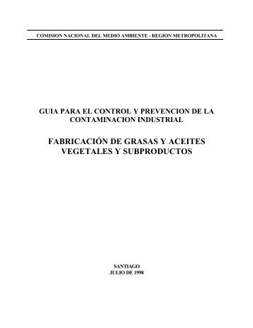 fabricación de grasas y aceites vegetales y subproductos - Sofofa