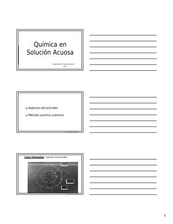 Química en Solución Acuosa - Departamento Estrella Campos